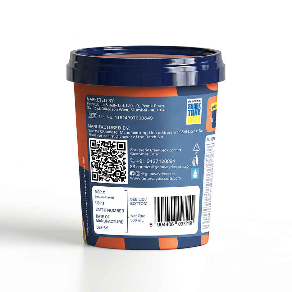 Get-A-Way Mango Ice Cream Tub