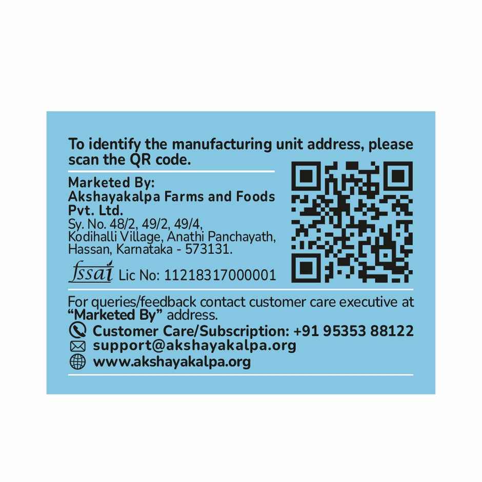 Akshayakalpa Amrutha - A2 Farm Organic Cow Fresh Milk | Pouch