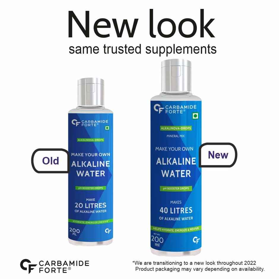 Carbamide Forte Make Your Own Alkaline Water Drops 40 litres of Alkaline Water per Bottle