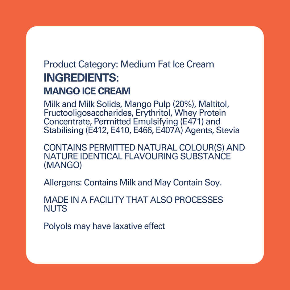 Get-A-Way Mango Ice Cream Tub