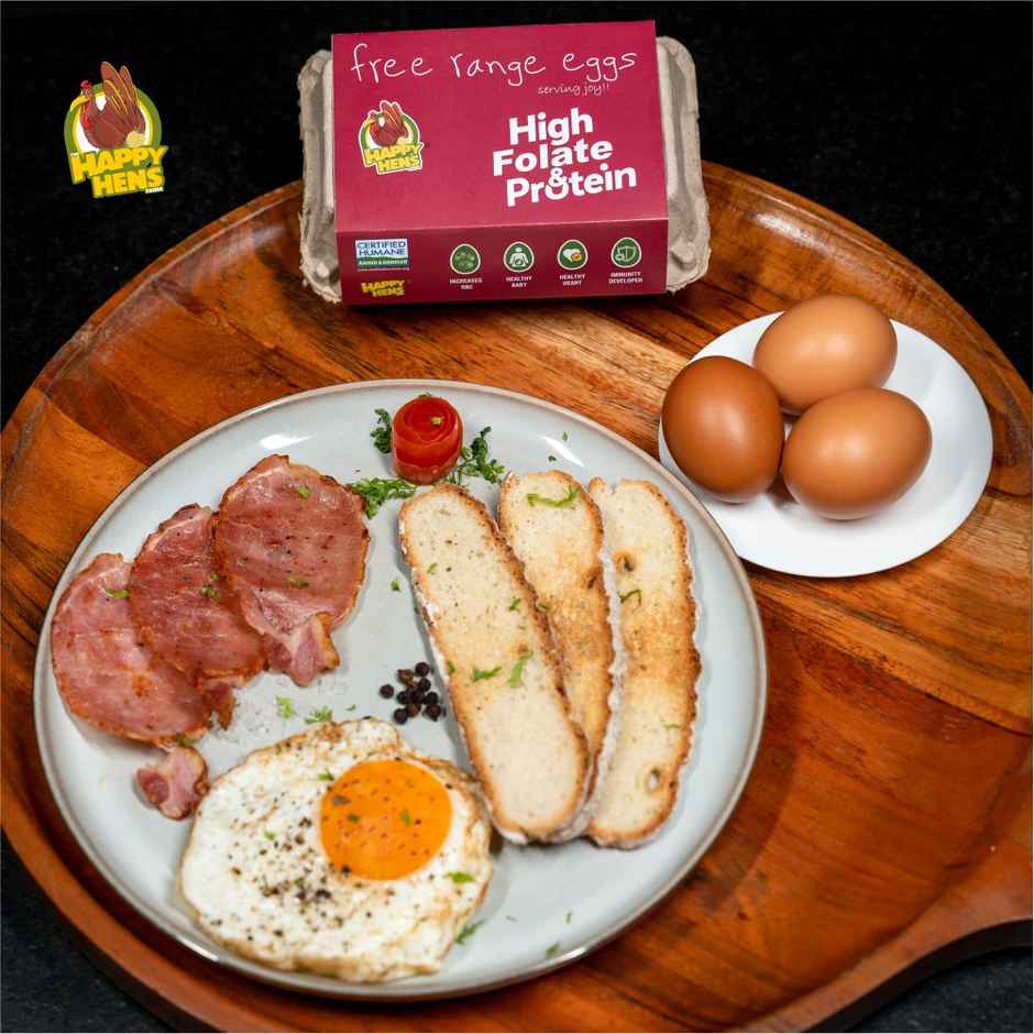 Happy Hens Free Range Brown Eggs Folate Vit B9
