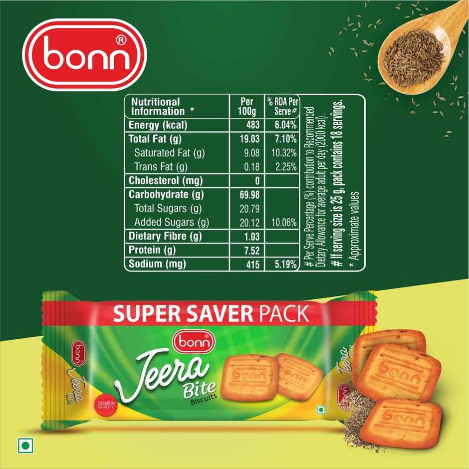 Bonn Jeera Bite Biscuits Sweet Salty Family Pack Biscuit For Tea Time