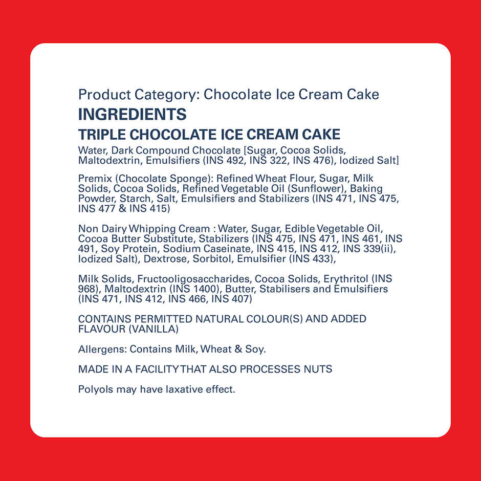 Get-A-Way Triple Chocolate Ice Cream Cake