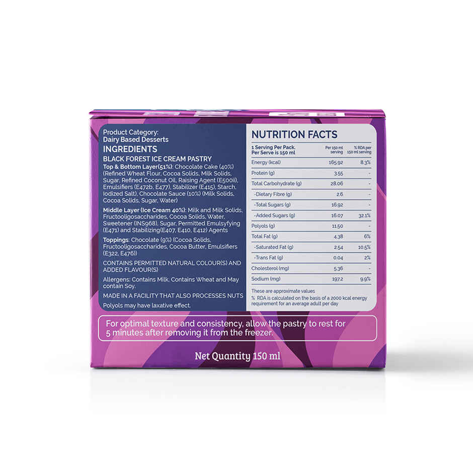 Get-A-Way Black Forest Ice Cream Pastry | Soft & Premium