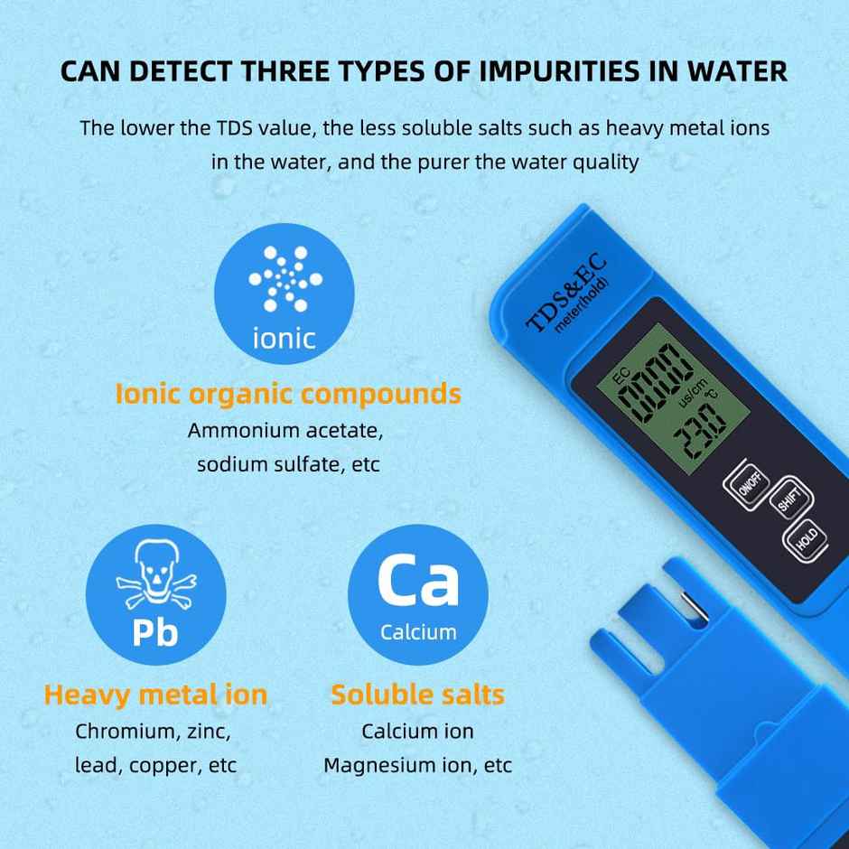 Themisto Tds-40 Tds Meter/Digital Tds Meter With Temperature Water Quality For Ro Purifier (Tds Ec)