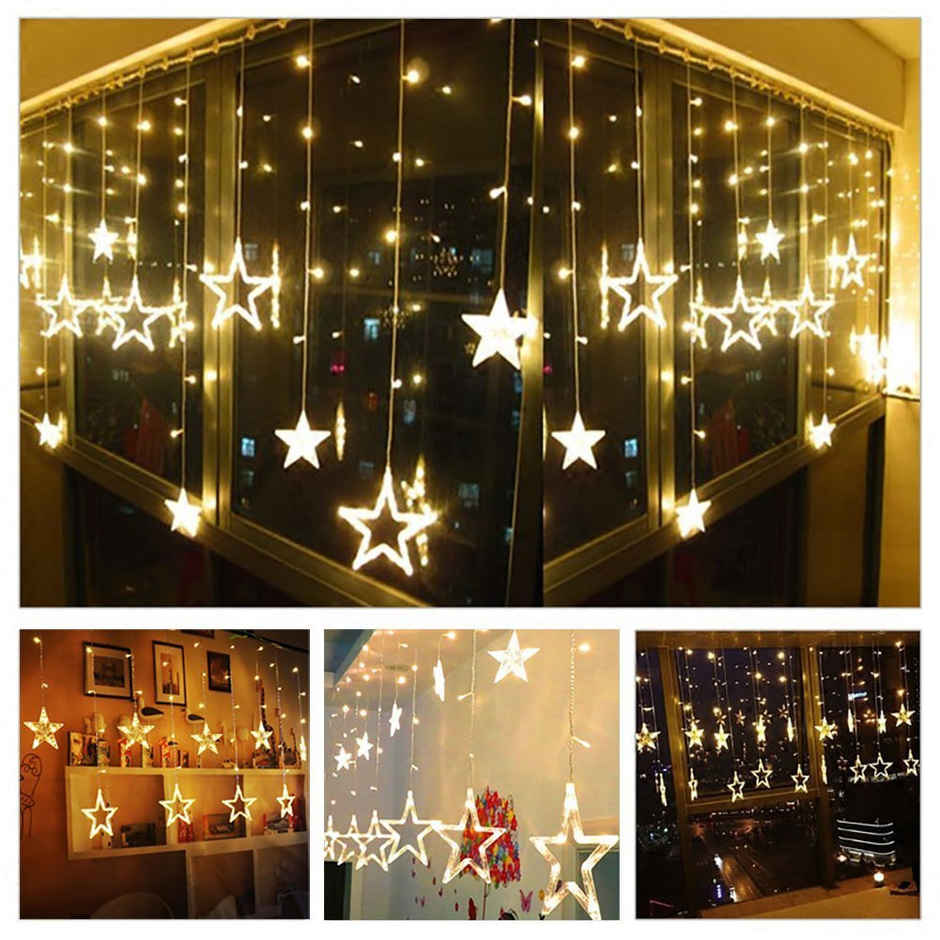 Quace Star Curtain String Light Combo
