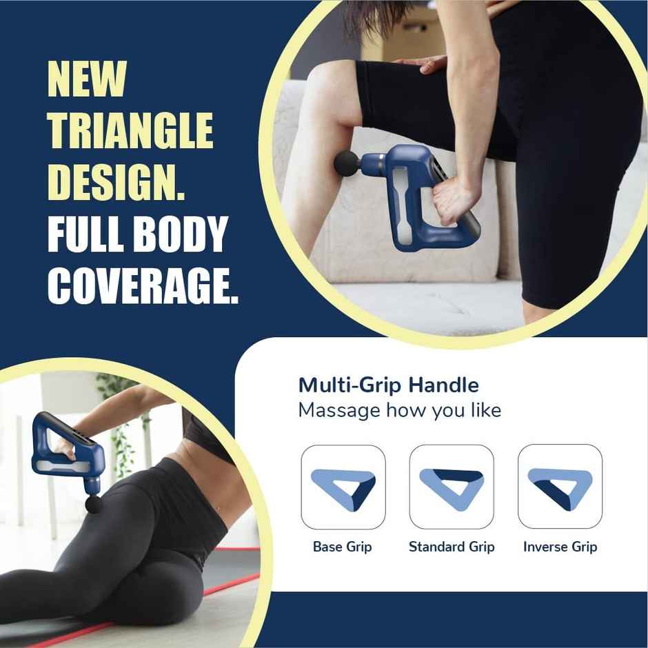 Caresmith CHARGE Flex Cordless Massage Gun: Portable Deep Tissue Massager for Effective Pain Relief