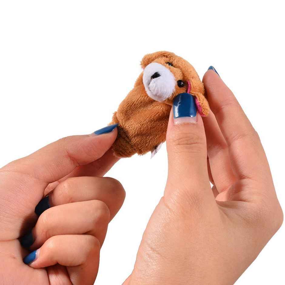 Toyshine 10 Pc Plush Animals Finger Puppet Toys - Mini Plush Figures Toy Assortment for Kids