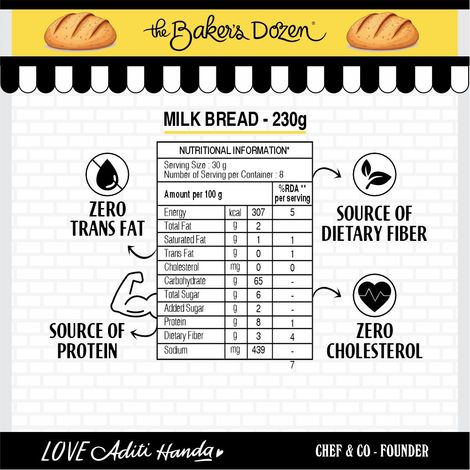 The Baker's Dozen Zero Maida Milk Bread Combo