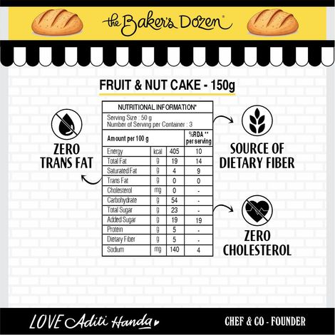 The Baker's Dozen Fruit & Nut cake