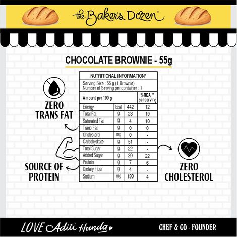 the Baker's Dozen Zero Maida Chocolate Brownie