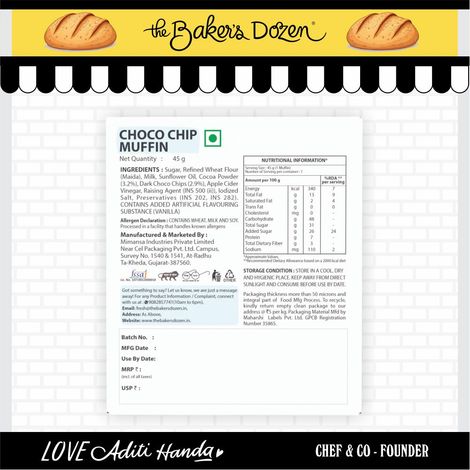 The Baker'S Dozen Choco Chip Muffin