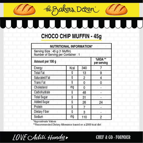 The Baker'S Dozen Choco Chip Muffin