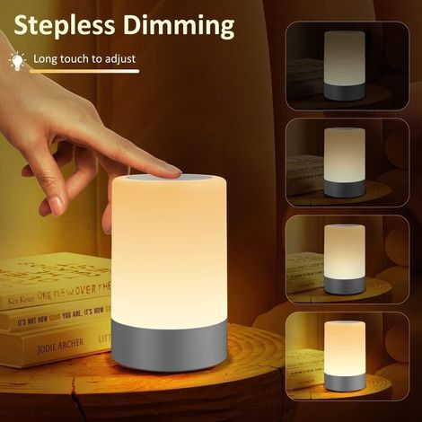 Quace Touch Control | Rechargeable | and Portable Led Night Lamp With Speakers
