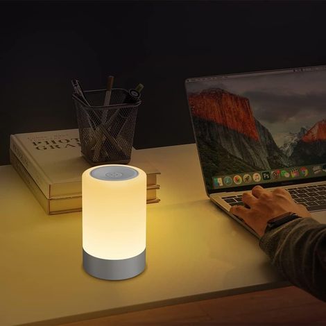 Quace Touch Control | Rechargeable | and Portable Led Night Lamp With Speakers