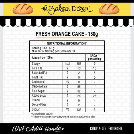 The Baker'S Dozen Fresh Orange Cake