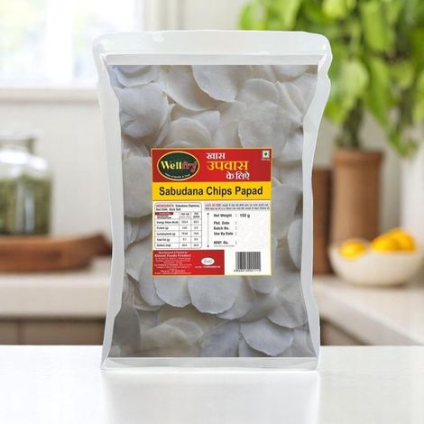 Wellfry Sabudana Chips Papad | Upwas Papad | Fast Papad | Sendha Namak