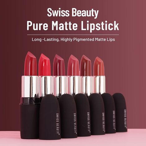 Swiss Beauty Pure Matte Lipstick - 227 Coffee