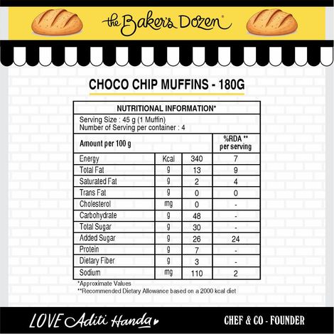 The Baker'S Dozen Choco Chip Muffins