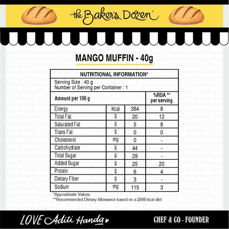 The Baker's Dozen Mango Muffin - Centre Filled