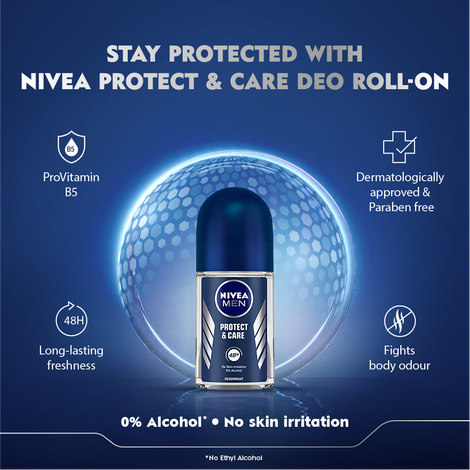 Nivea Protect & Care Deodorant Roll On For Men