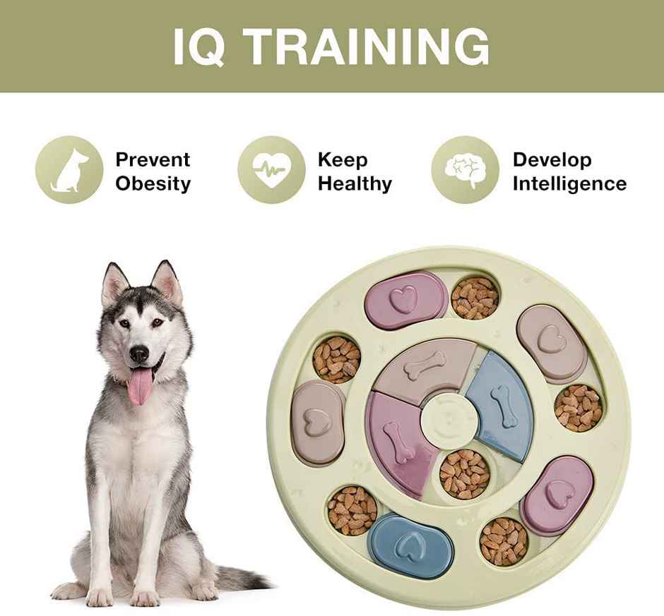 Foodie Puppies Pet Puzzle Treat Dispenser Toy - Slow Feeder For Dogs, Puppies, And Cats | Round - Assorted