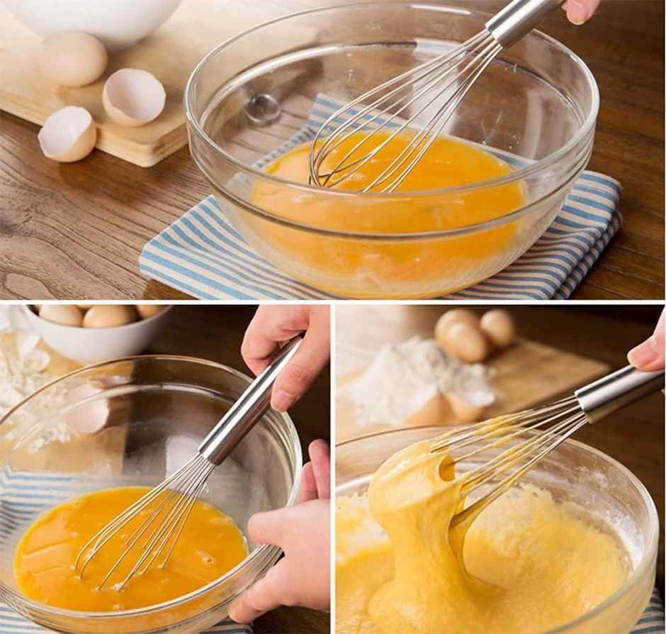 Jensons Stainless Steel Egg Wisk Combo | 25cm and 21 cm