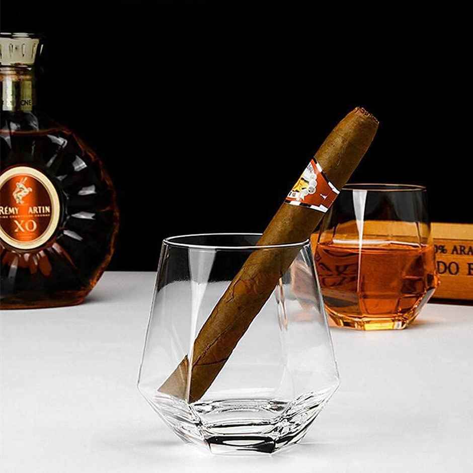 The Artment Minimalist Diamond Plain Set Of 4 Whisky Glasses | 270 ml