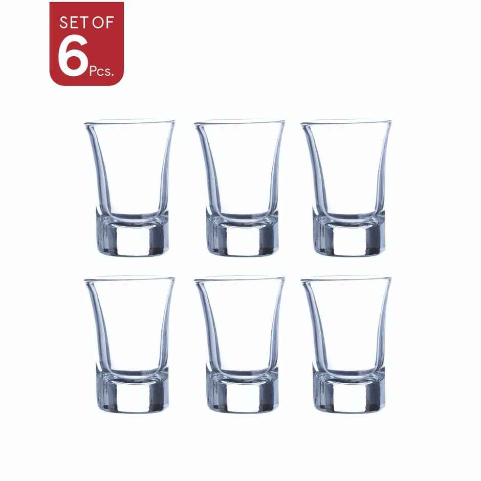 Vogue Shot Glass Set | 6 pcs | 50 ml | Transparent | Soogo