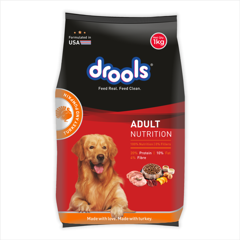 Drools Turkey and Pumpkin Adult Dry Dog Food 1 kg