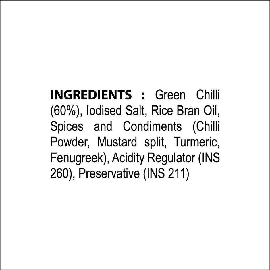 Nilon's Green Chilli Pickle