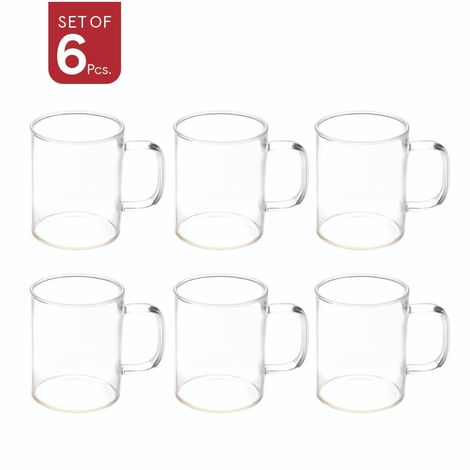 Sanjeev Kapoor Vigo Borosilicate Mug 220 Ml - Set Of 6 Pcs