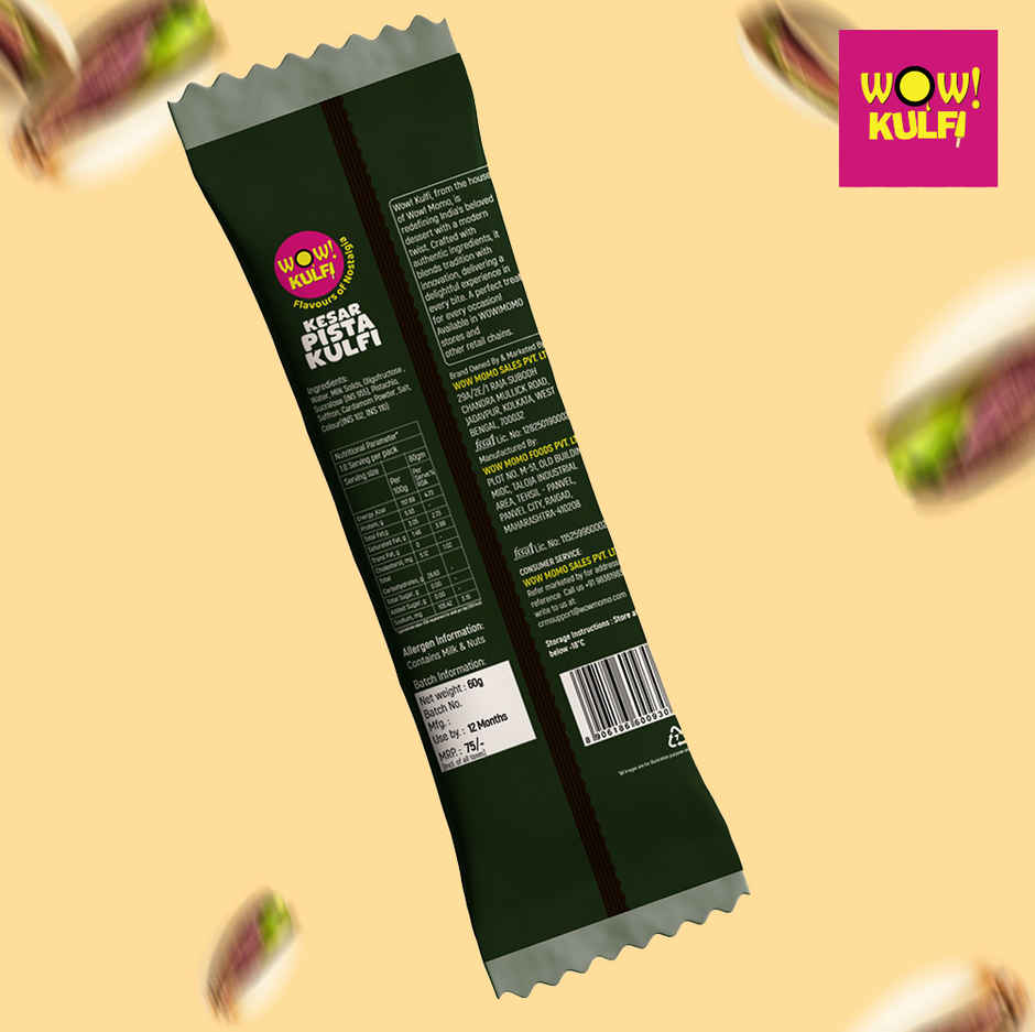 Wow! Kesar Pista Kulfi - Sugar Free