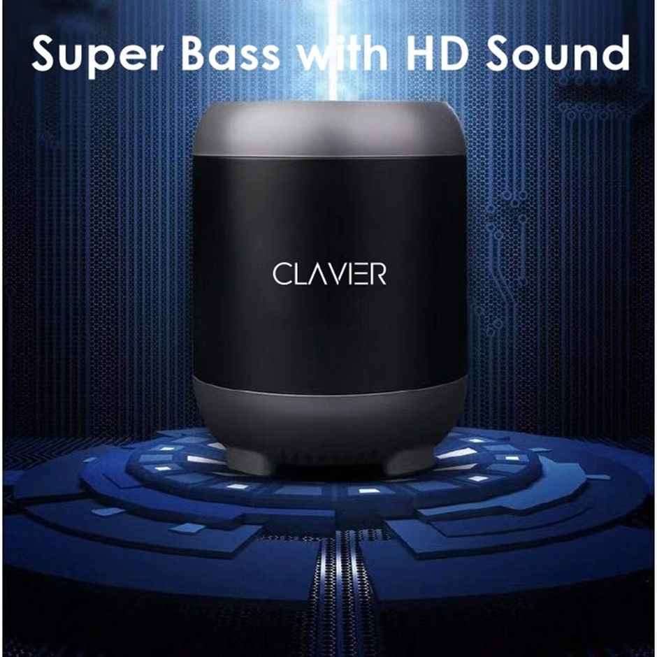 Sounce Clavier Atom SuperBass 5 W Bluetooth Speaker HD Sound | Black