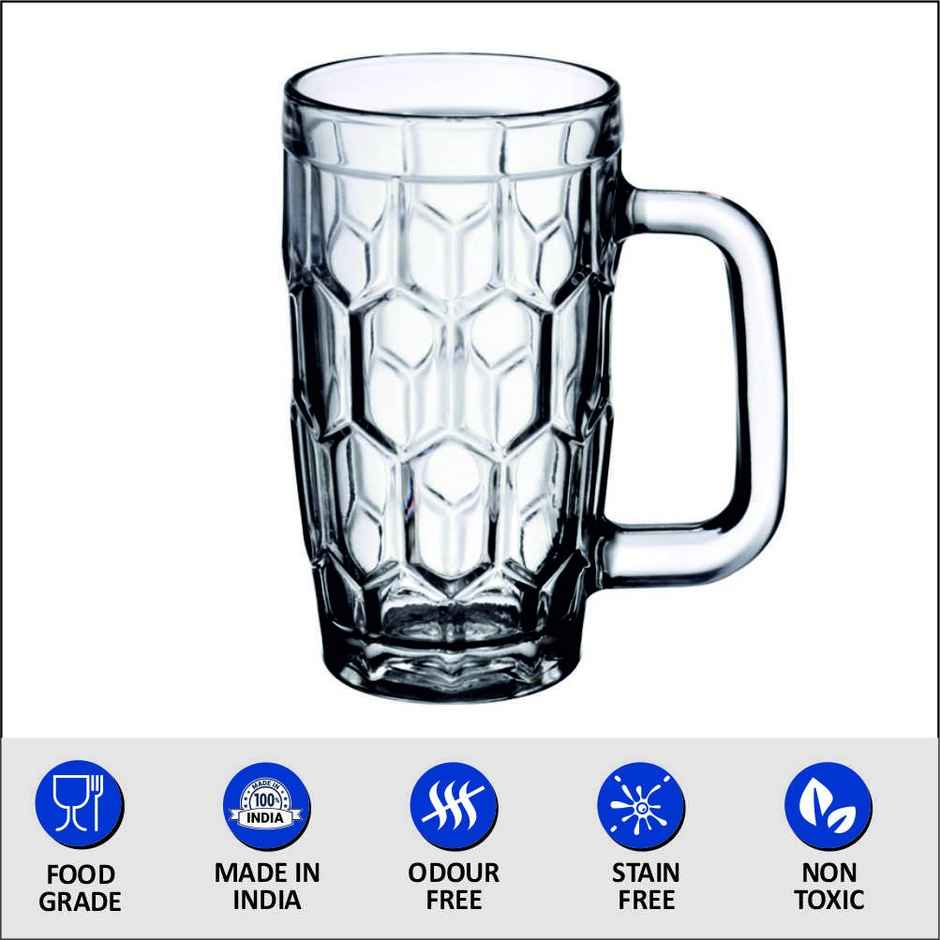 Fructose Beer | Juice | Milkshake Mug Set | 6 pcs | 260 ml Each | Yera Glassware