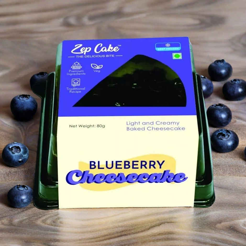 Zep Cake Premium Blueberry NY Cheesecake Slice | Dessert Delight