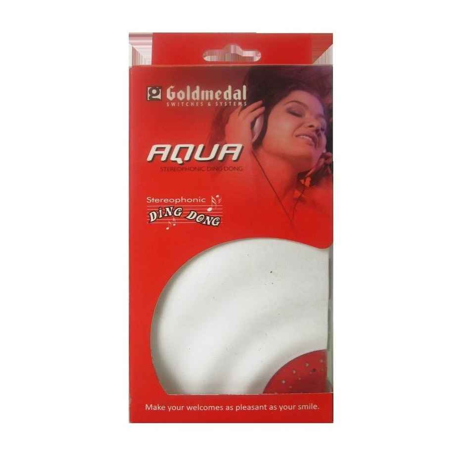 Goldmedal Aqua Stereophonic Door Bell, Calling Bell for Home, Wall Mounted Ding Dong Bell, Door Bell for Office,School, Easy Installation - White