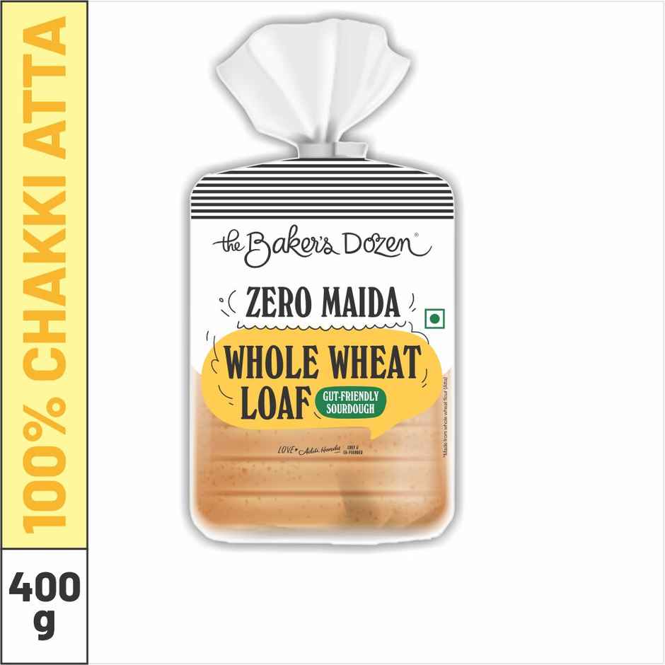 The Baker's Dozen Whole Wheat Bread & The Baker's Dozen Zero Maida Milk Bread Combo