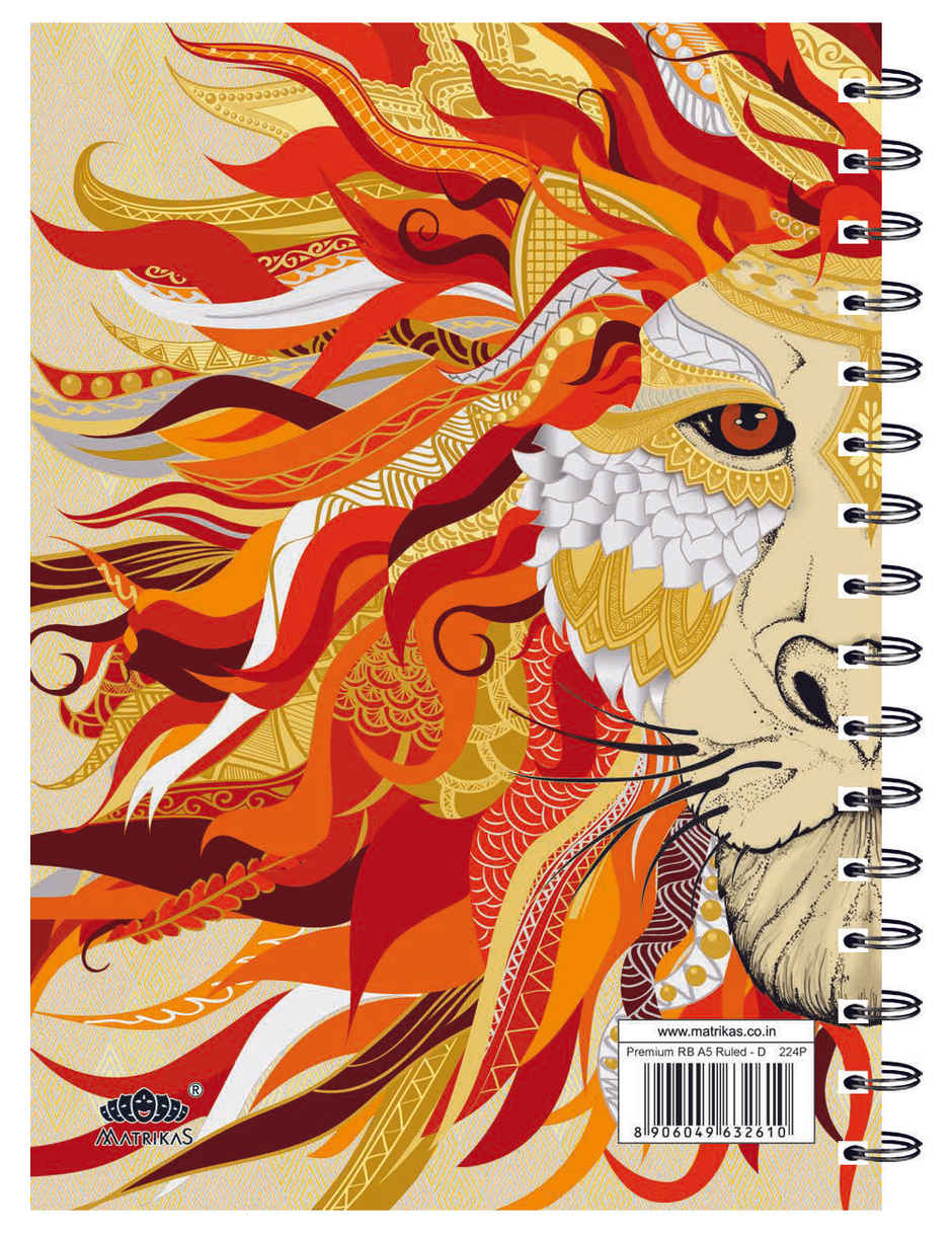 Matrikas Premium Sprial Notebook|Ruled| Wire-O-Wire | A5 Size | 224 Pages