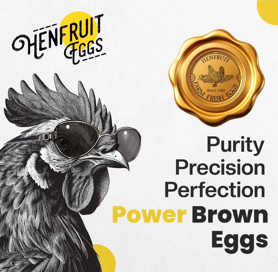 Eggs by Henfruit - 10 High Protein Power Brown Eggs