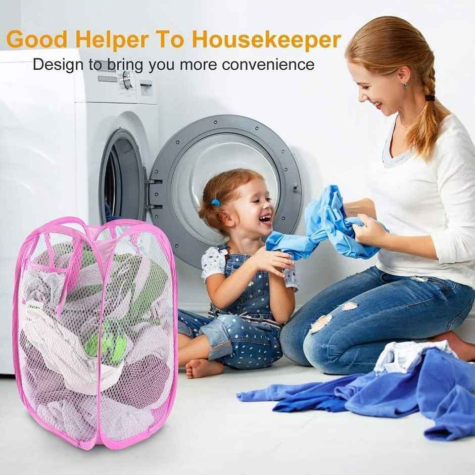 Perpetual 30L Laundry Basket | Multicolor Nylon Bag for Clothes Storage