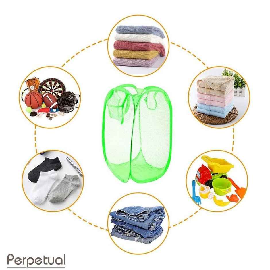 Perpetual Laundry Basket Set, 30L, Multi-Colour, Pack of 2 for Clothes Storage