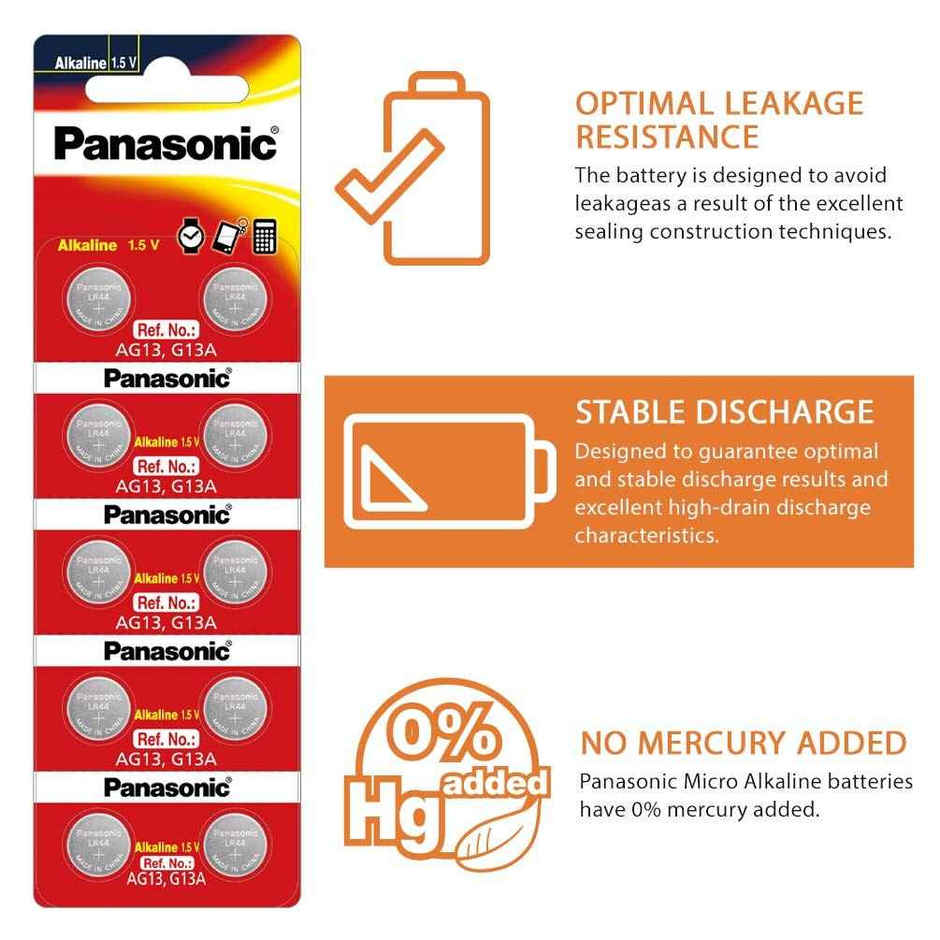 Panasonic Lithium Battery -Lr-44/10 Be | pack of 10