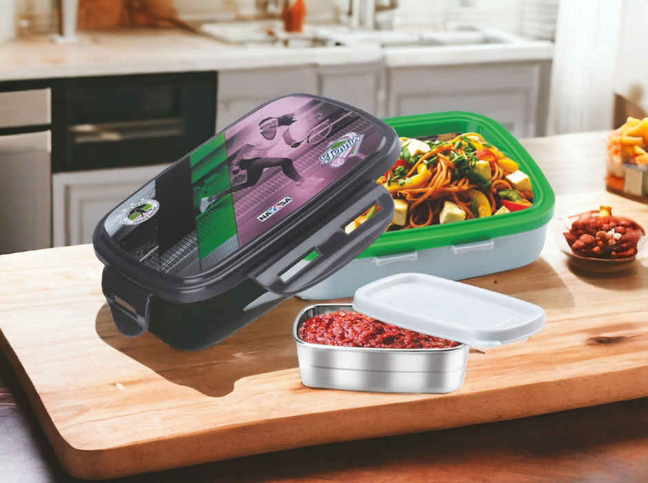 Nayasa Uni-Steel Insulated S.S Lunch Box - Assorted