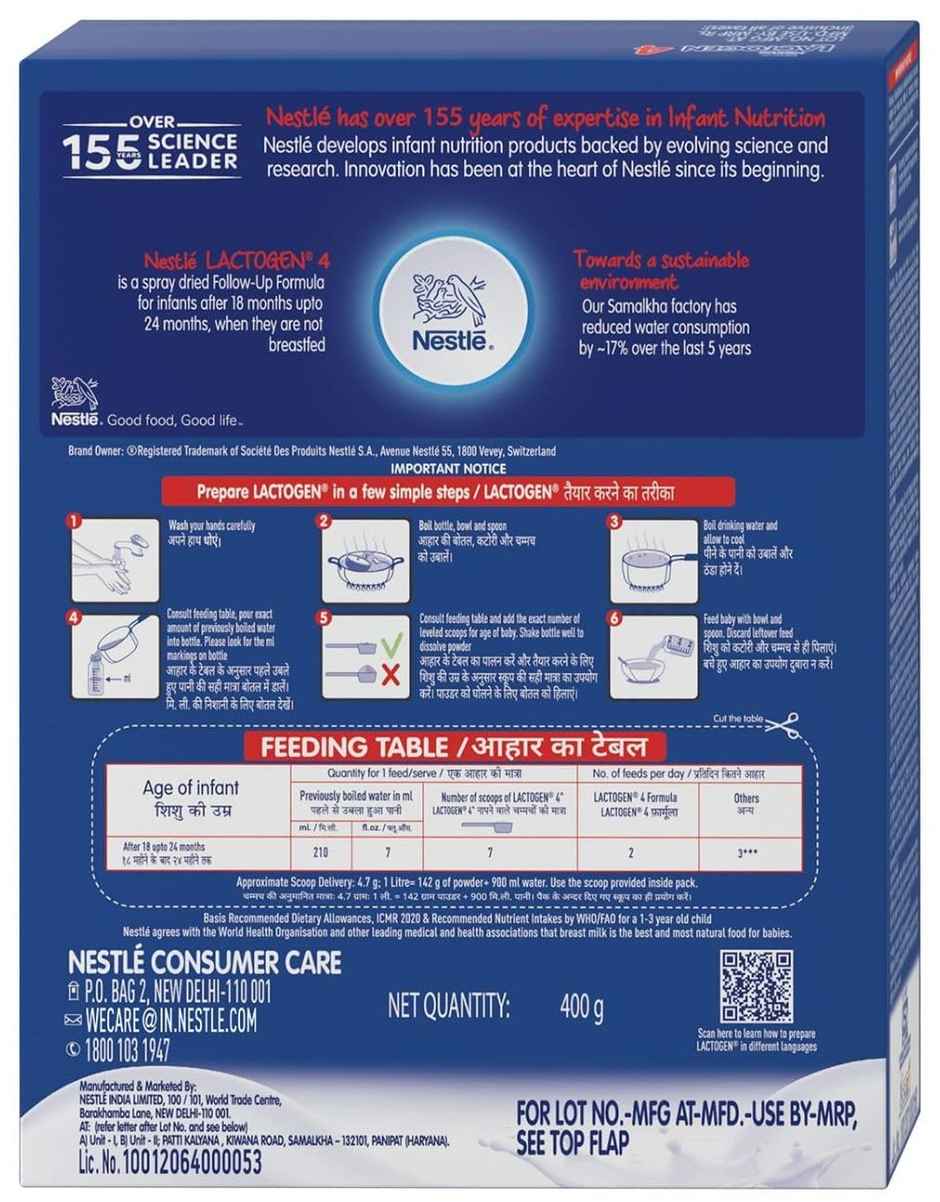 Nestle Lactogen Stage 4 Follow-Up Formula Powder