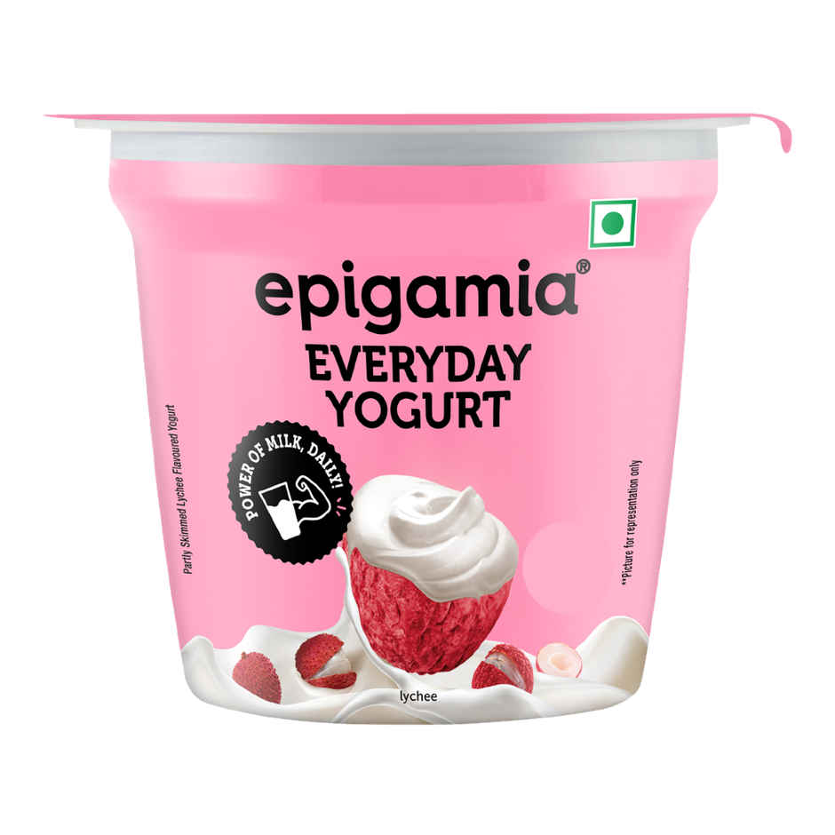 Epigamia Lychee Flavoured Yogurt