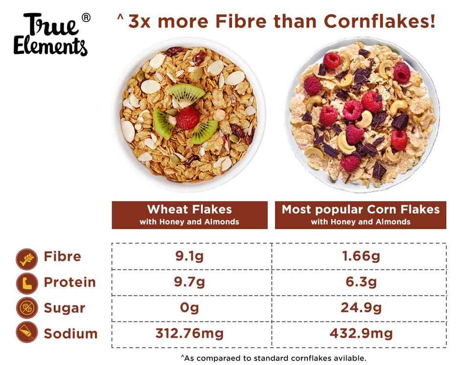 True Elements Whole Wheat Flakes