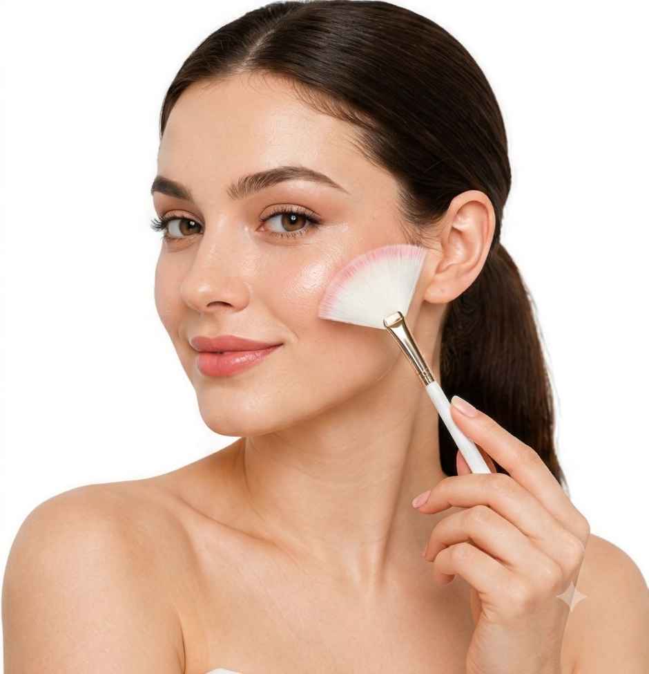 Beautiliss Fan Brush for Highlighter Blush and Finishing Powder