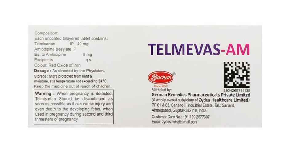 Telmevas-AM Tablet
