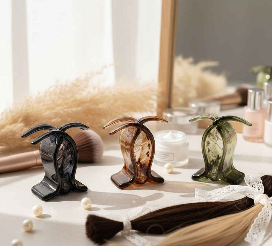 Translucent Cross Claw Clipfor Girls and Women | Black, Brown, Green
